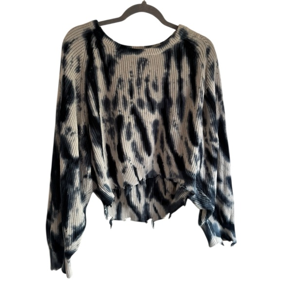 Young Fabulous & Broke Sweaters - young fabulous broke tie dye cropped distressed oversized cotton sweater Medium